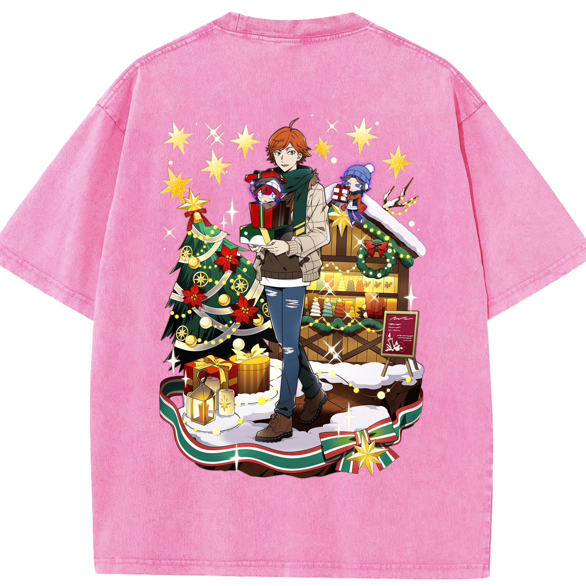 （画像用） 文豪ストレイドッグス Bungo Stray Dogs 綿100% ヴィンテージ風 半袖Tシャツ（背面プリント）